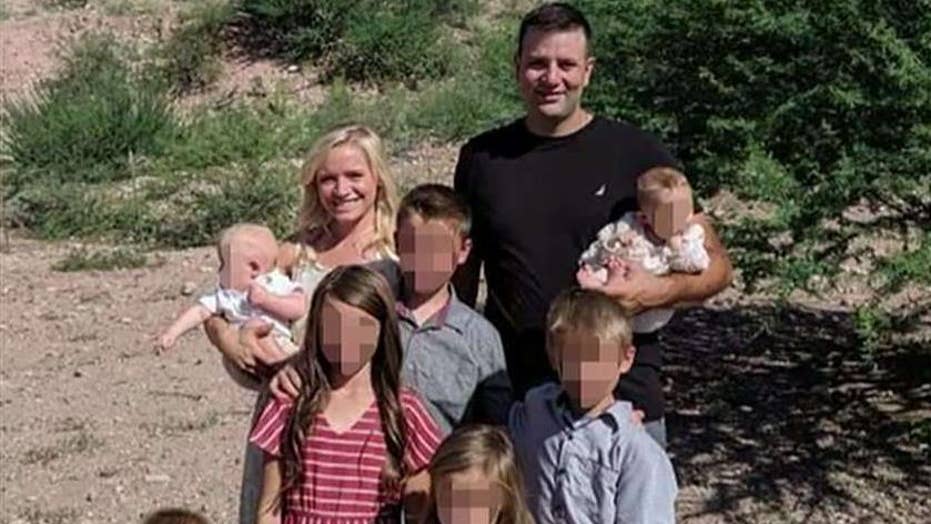 Mourners of Mexican cartel massacre victims, escorted by military