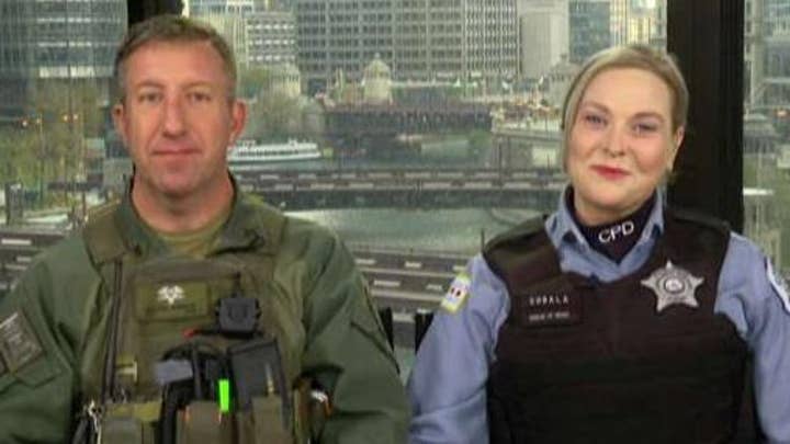 Chicago cop saves woman's life while running race in full SWAT gear then proposes to his girlfriend