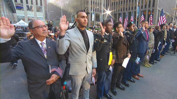 12 veterans become naturalized US citizens in ceremony on 'Fox &amp; Friends'