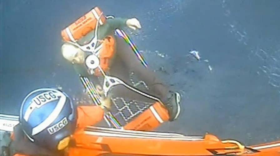 Coast Guard rescues three people from capsized fishing boat off the California coast