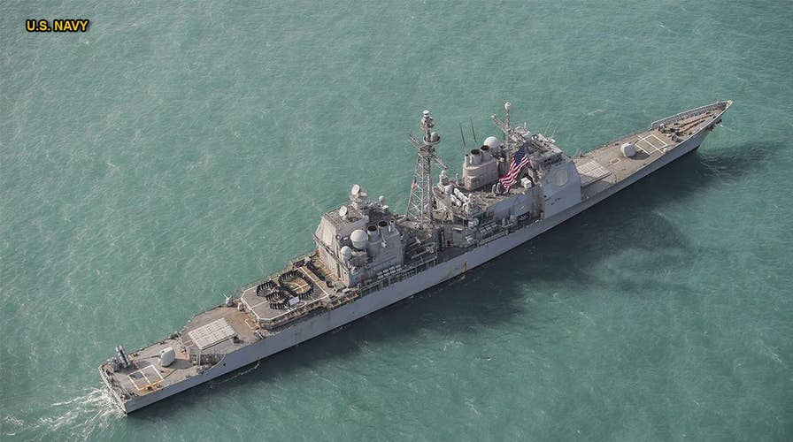 USS Chancellorsville sails through Taiwan Strait in message to China