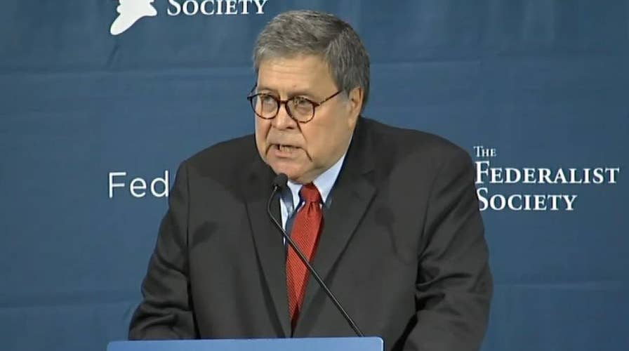Attorney General Barr accuses the left of systemic ‘sabotage’ of Trump administration