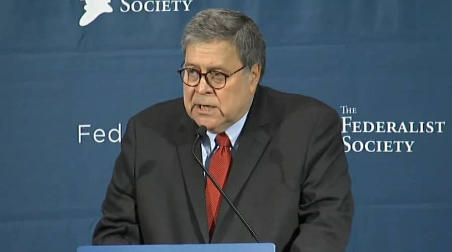 Attorney General Barr accuses the left of systemic ‘sabotage’ of Trump administration