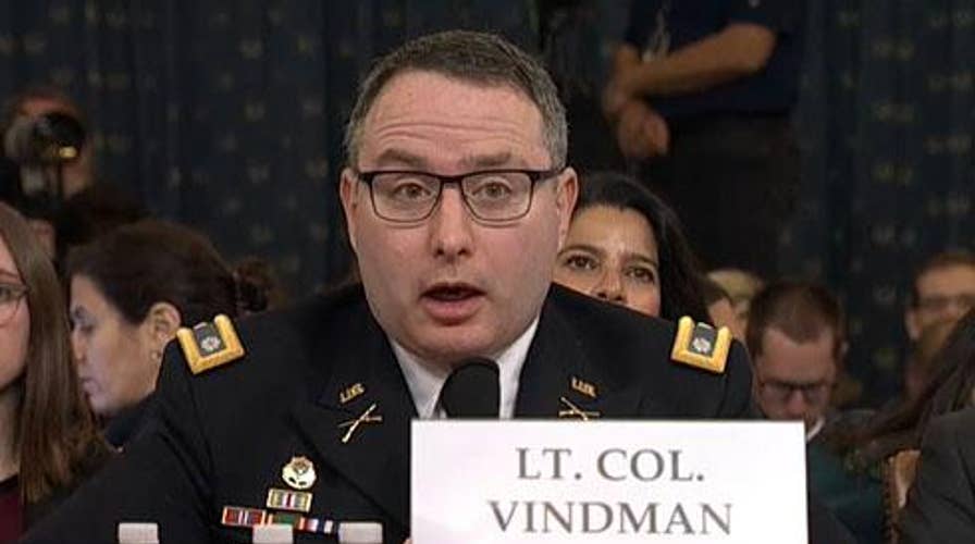 Vindman: 'It Is my job to coordinate U.S. policy'