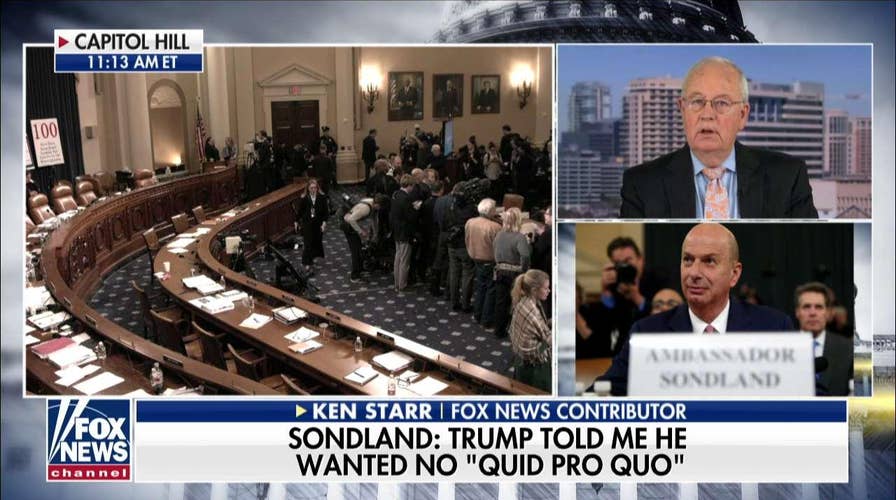 Ken Starr on Gordon Sondland's impeachment hearing testimony: 'One of those bombshell days'