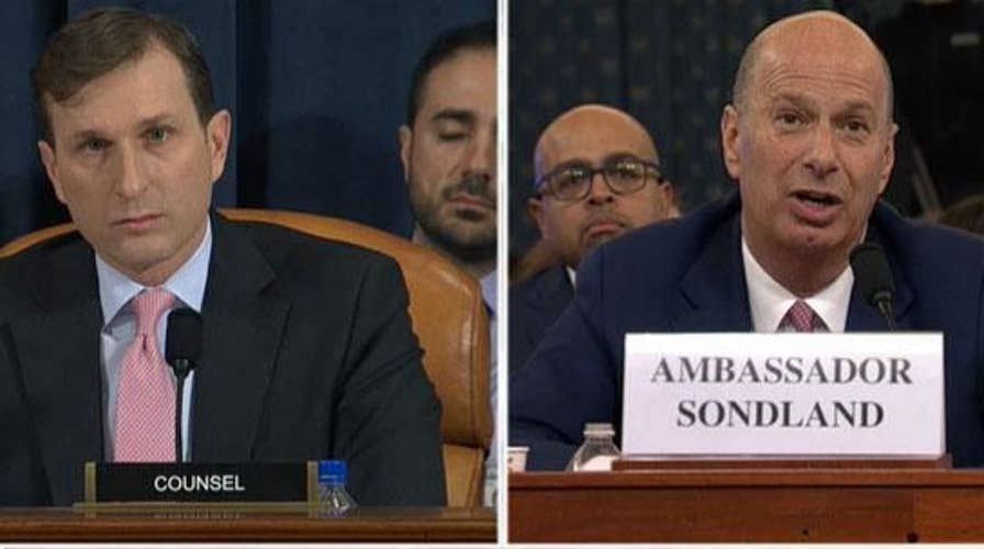 Ambassador Sondland: 'Trump never told me aid was conditioned,' it was my 'personal guess'