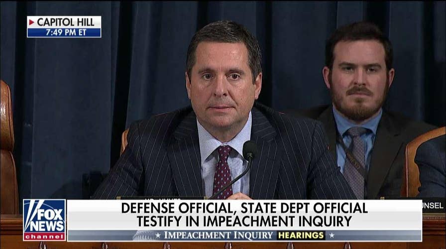 Nunes slams impeachment 'three-card monte,' yields to Schiff for 'storytime hour'