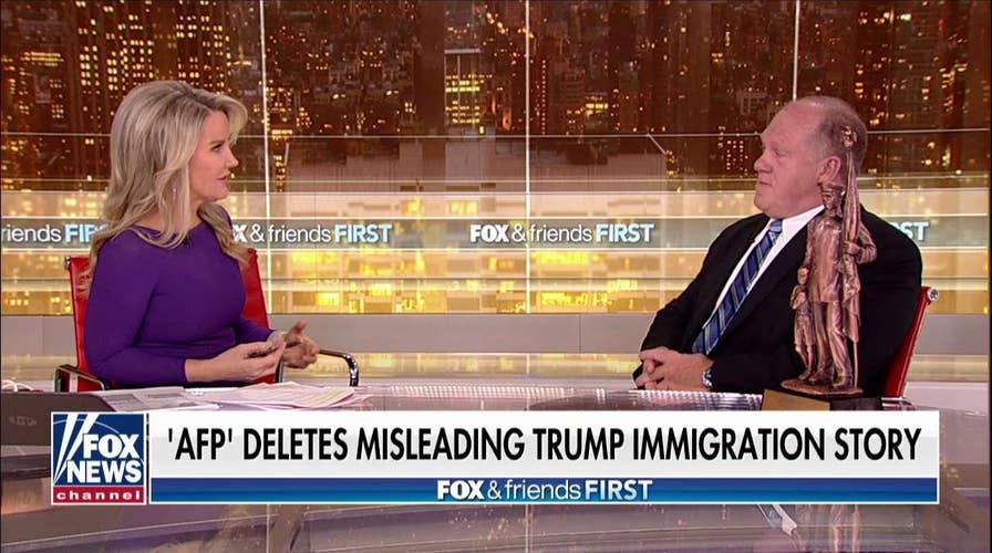 Tom Homan reacts after 'AFP' deletes misleading Trump immigration story