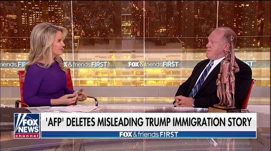 Tom Homan reacts after 'AFP' deletes misleading Trump immigration story