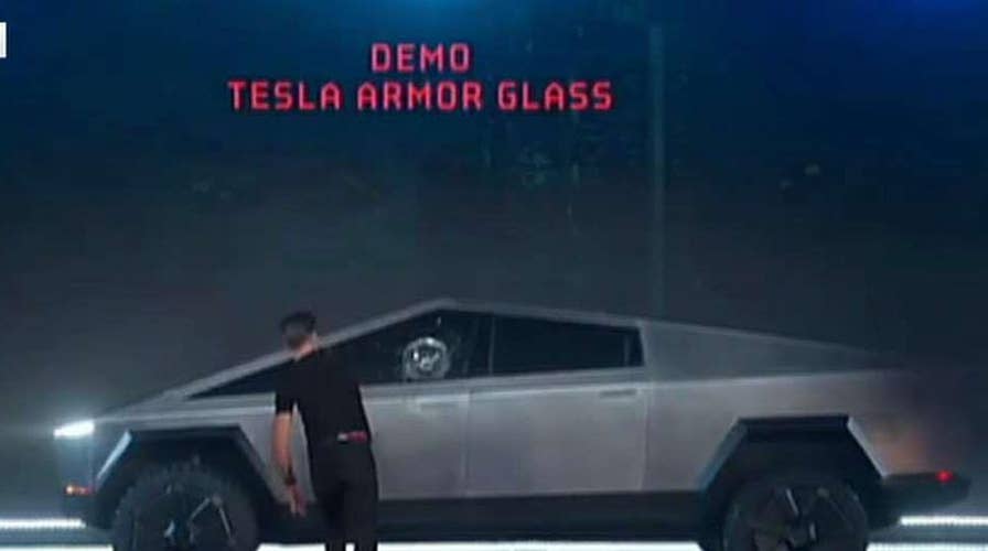 Shatter-proof glass smashes during Tesla's Cybertruck electric pickup demo