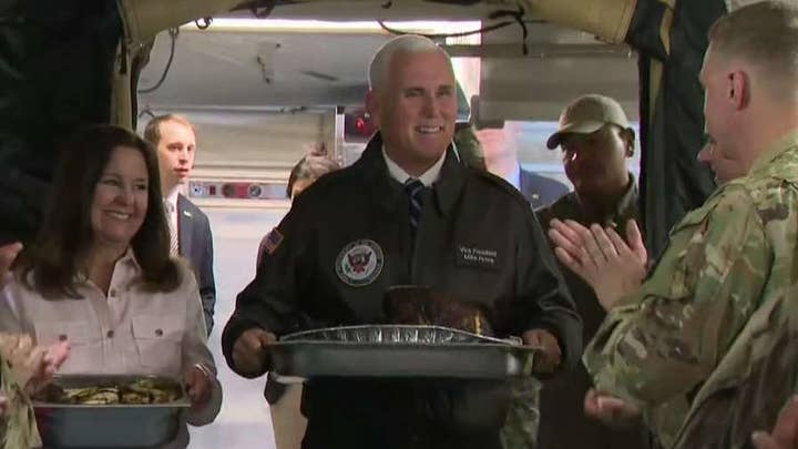 Vice President Pence visits troops in Iraq for surprise trip before Thanksgiving