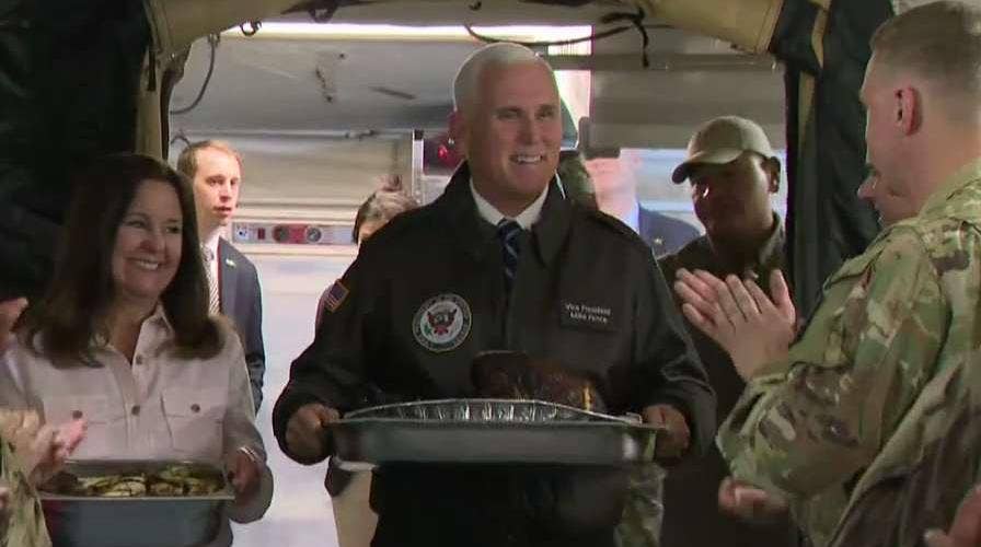 Vice President Pence visits troops in Iraq for surprise trip before Thanksgiving