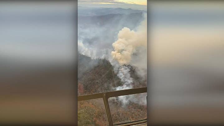 North Carolina's famed Cold Mountain is burning despite the rain