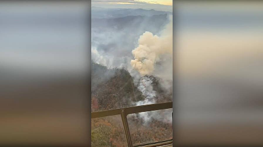 North Carolina's famed Cold Mountain is burning despite the rain