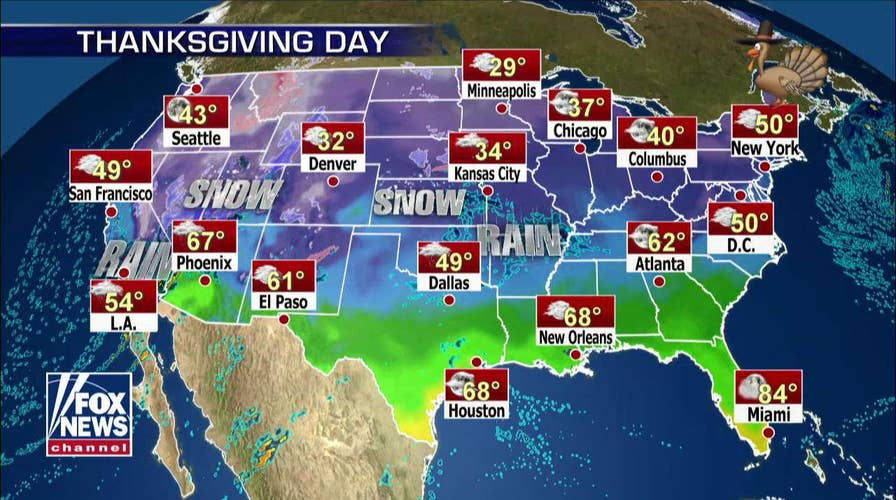 National forecast for Thursday, November 28