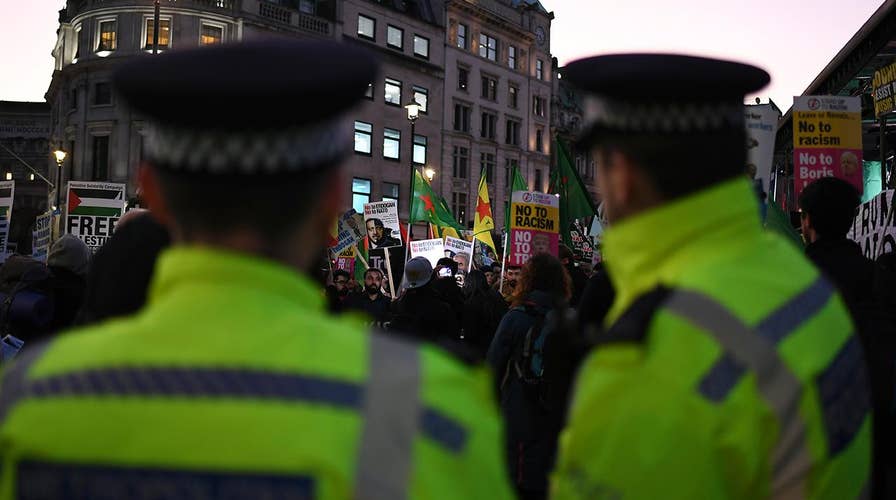President Trump's visit to London is met with protests