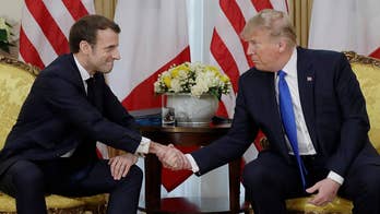 Trump meets with French President Macron after threatening retaliation tariffs