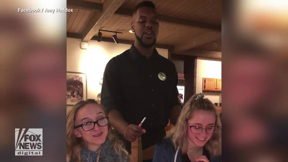 Washington Family Stunned By Olive Garden Waiter Singing Happy