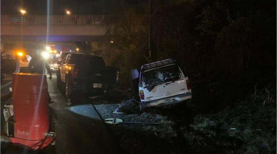 Officials: Suspected drunk driver hits 'entire crew' of road workers on Virginia interstate