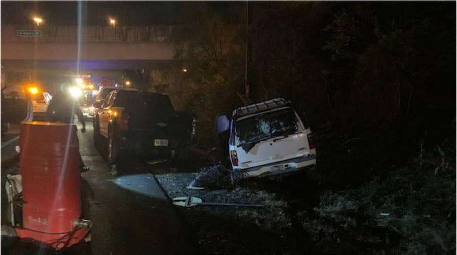 Officials: Suspected drunk driver hits 'entire crew' of road workers on Virginia interstate