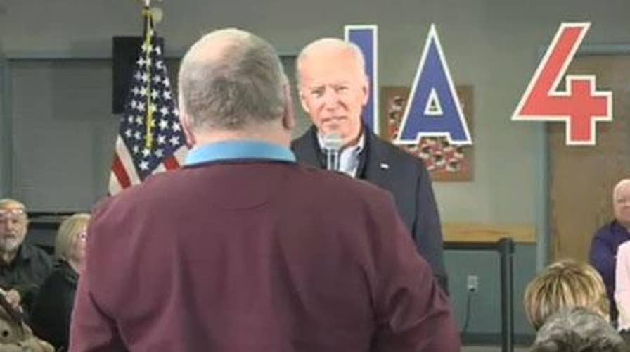 Joe Biden's heated exchange with Iowa voter