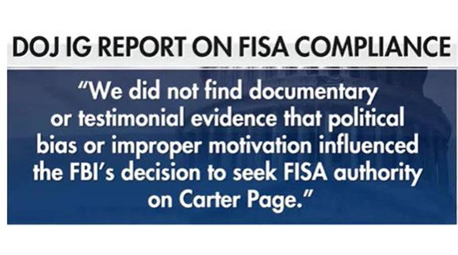 DOJ releases Inspector General's report, no political bias