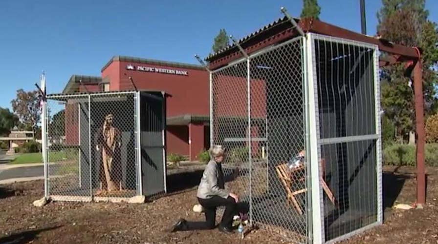 Nativity scene depicts Jesus, Mary and Joseph in cages starts public debate