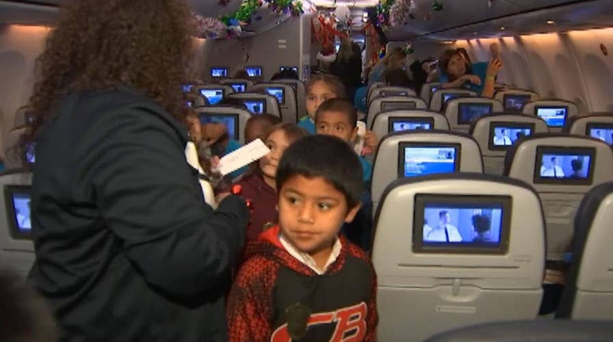 United Airlines takes kids to the North Pole to meet Santa