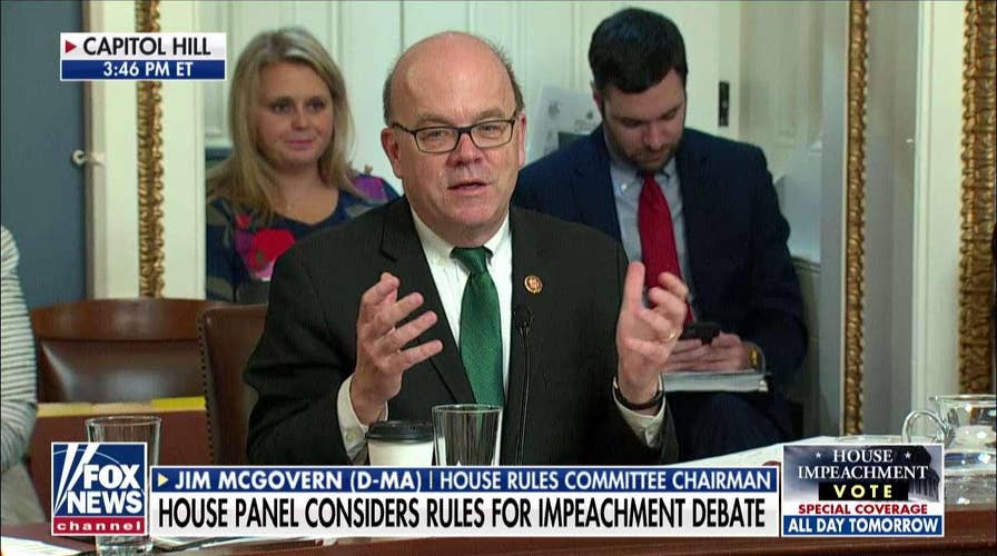 Dem Chairman McGovern says impeachment intended to stop 'crime in progress,' prevent 'rigging' 2020 election