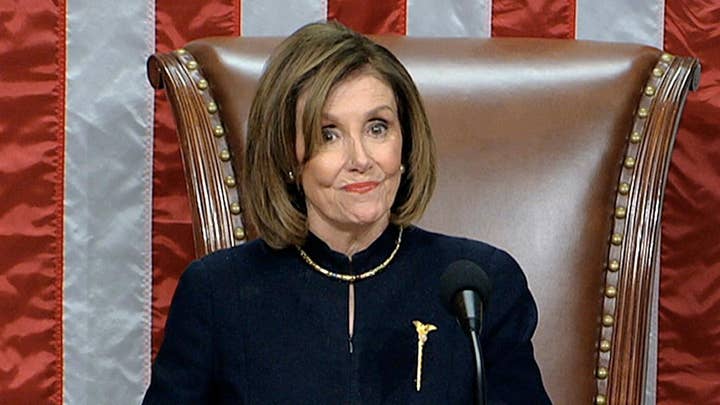 Nancy Pelosi speaks after House votes to impeach President Trump