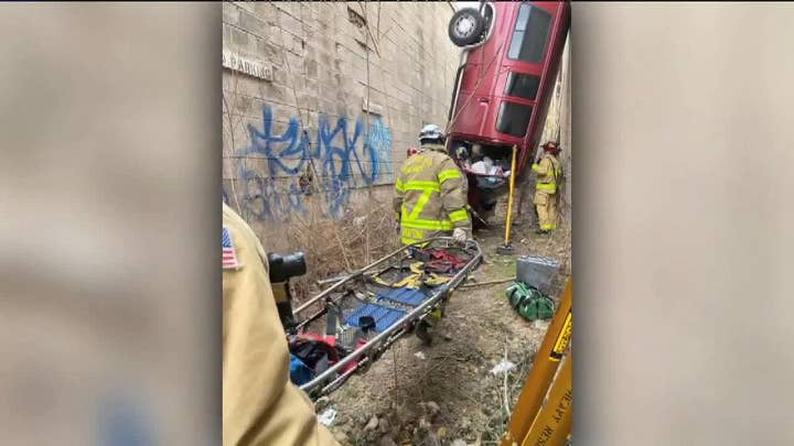 Utah driver plummets off a two-story parking garage