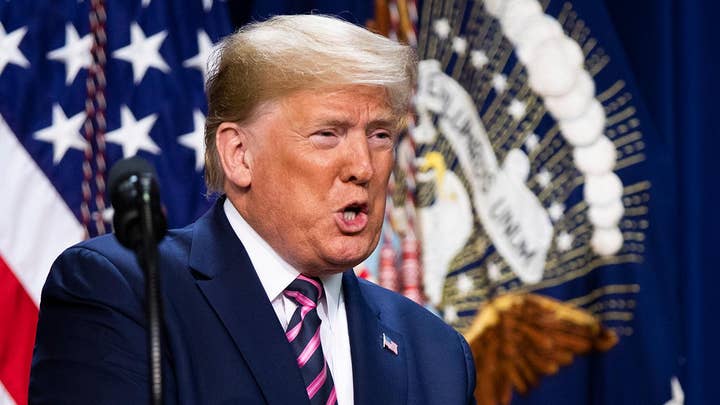 President Trump takes aim at House Speaker Pelosi for not sending articles of impeachment to the Senate