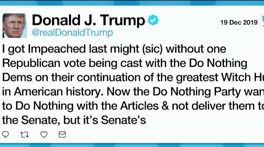 Trump continues to fight impeachment on Twitter