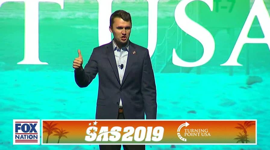 Charlie Kirk speaks at the 2019 Student Action Summit