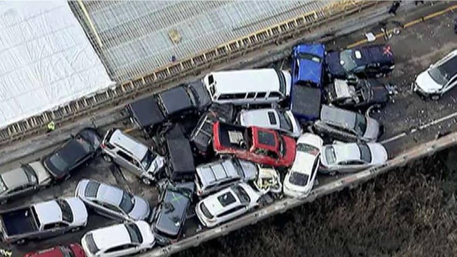 Massive 69car pileup in Virginia leaves several with Massive 69car pileup in Virginia leaves several with