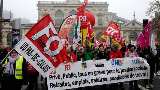 France pension strikes bring country's transportation system to a halt