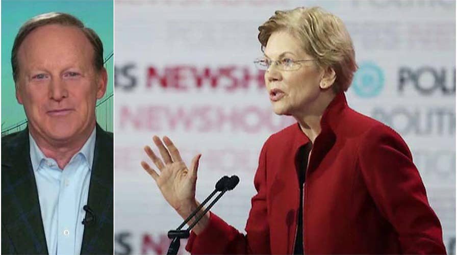 Sean Spicer explains how Elizabeth Warren's wine-cave attack on Pete Buttigieg helps President Trump