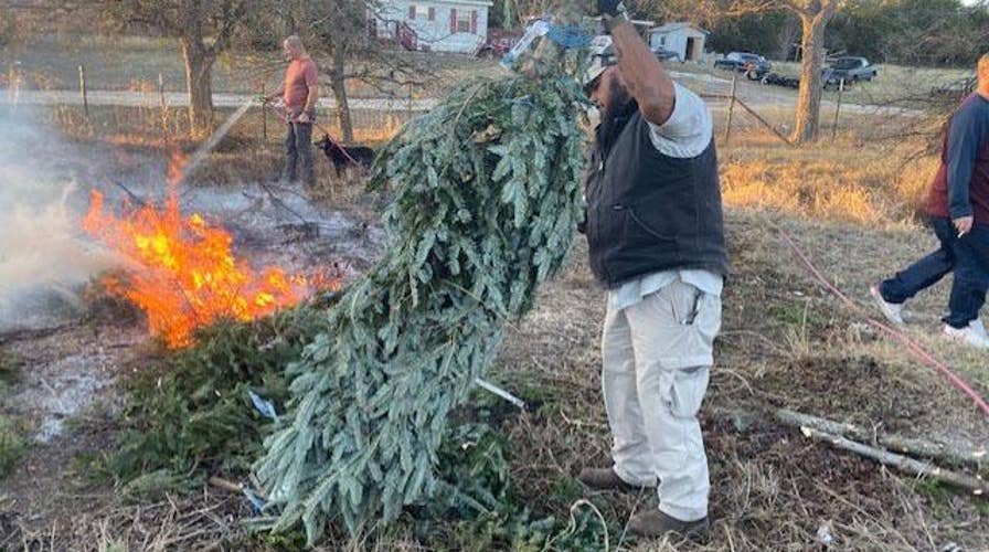 Army veteran recycles Christmas trees into canes
