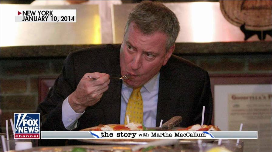 John Stossel: NYC's de Blasio 'stupid about commerce' in feud with Domino's over hawking pizzas in Times Square