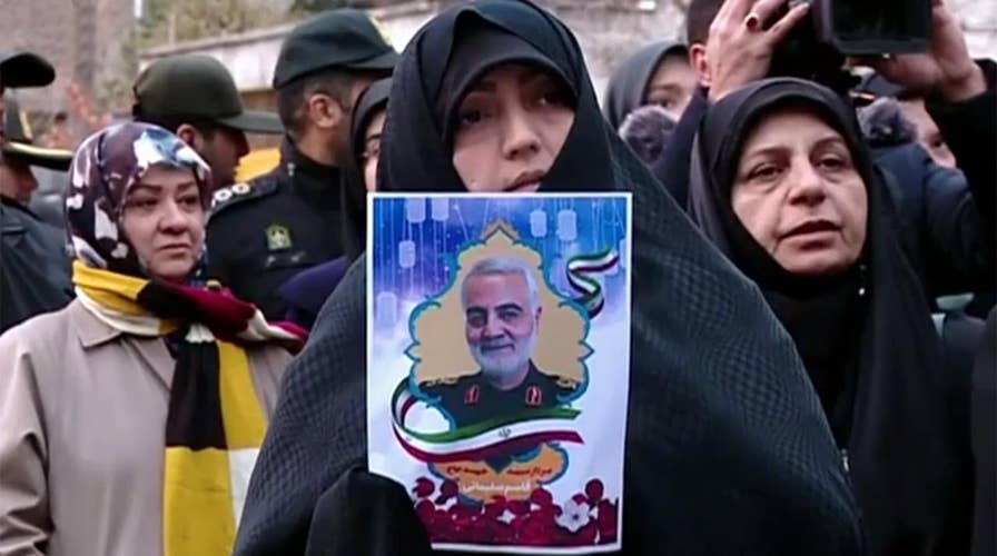 Protesters rally outside United Nations office in Tehran in response to killing of Soleimani