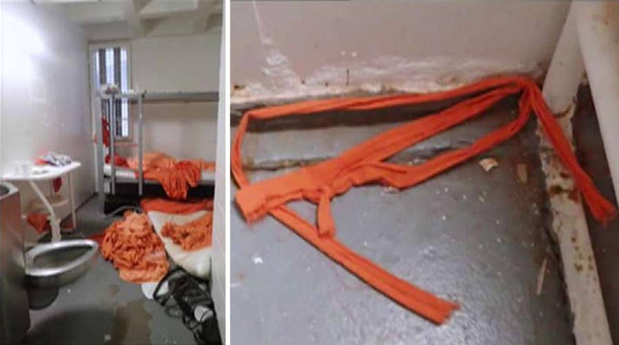 New photos from Jeffrey Epstein's jail cell show multiple nooses, handwritten note