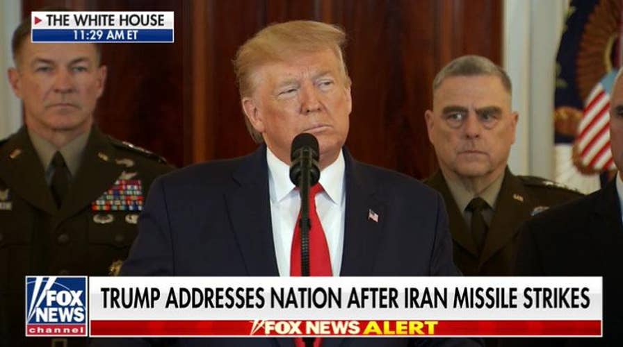 President Trump: Iran 'standing down,' no casualties from missile strike