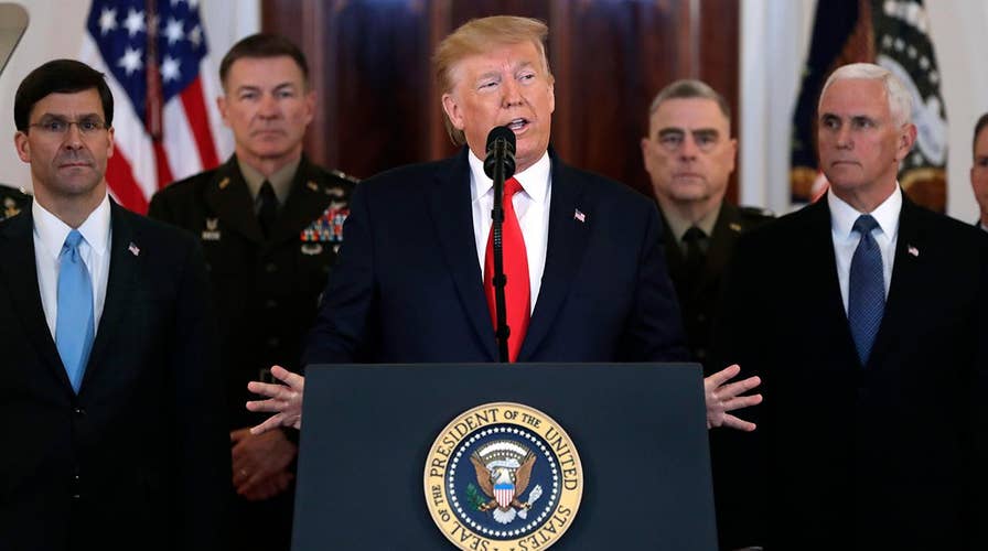 President Trump addresses nation following Iranian missile attack, defends decision to take out Qassem Soleimani