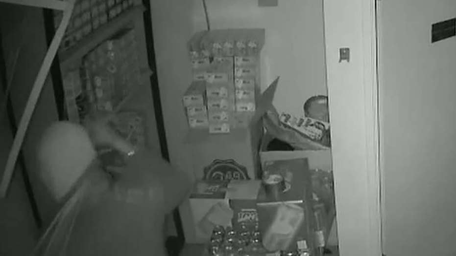 California Burglary Suspect Caught On Camera Falling Through