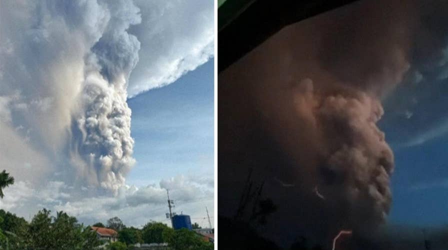 Rare volcanic lightning seen after eruption in Philippines