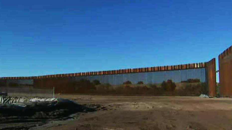 Border Wall Section Under Construction Falls Over Amid High Winds