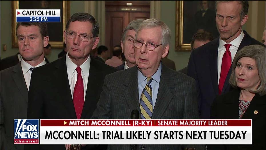 Mcconnell Sets Stage For Impeachment Trial Launch Warns Both Sides Could Call Witnesses Fox News