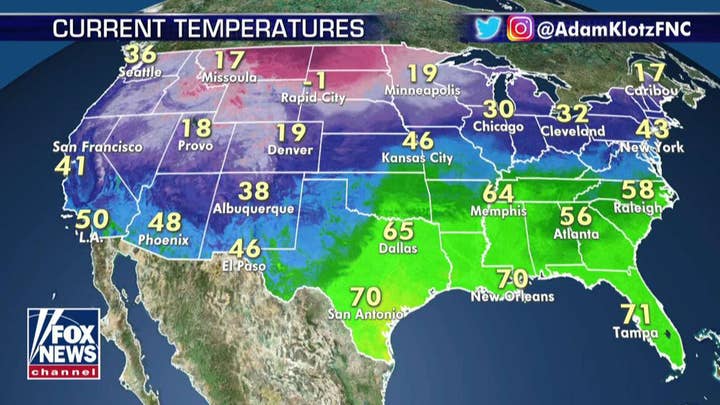 National forecast for Wednesday, January 15