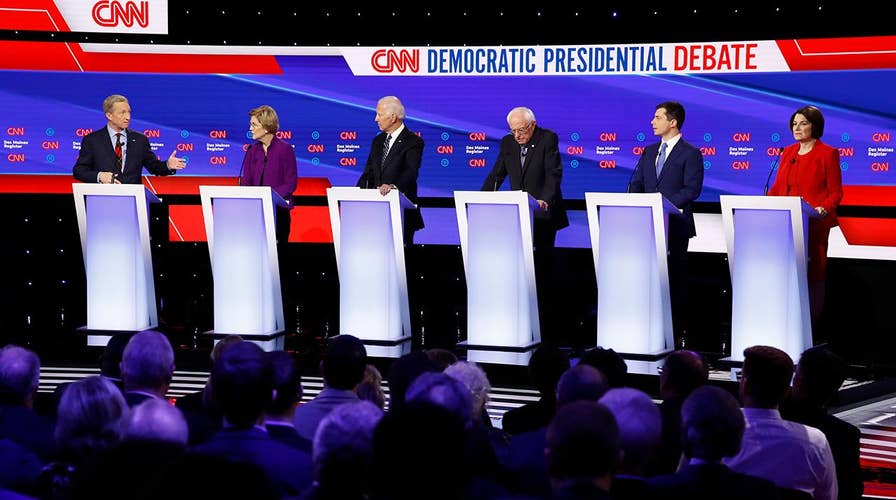 Democratic candidates slam Trump trade deals at Iowa debate