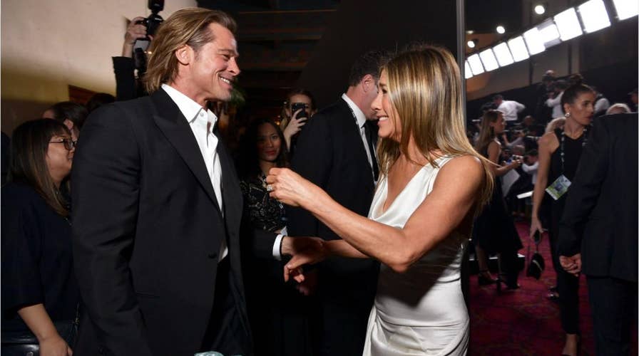 Exes Brad Pitt and Jennifer Aniston reunite backstage after SAG Award wins